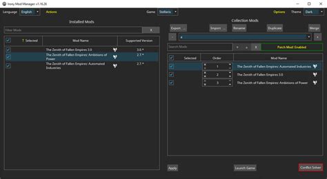 stellaris irony mod manager conflict solver|Mod Manager for Paradox Games. Official Discord:.